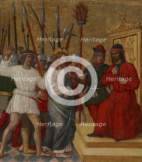 Christ Before Caiaphas, 1470-1475. Creator: Antonio della Corna.