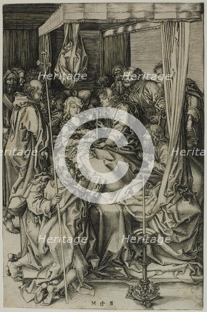 The Death of the Virgin, c. 1470. Creator: Martin Schongauer.