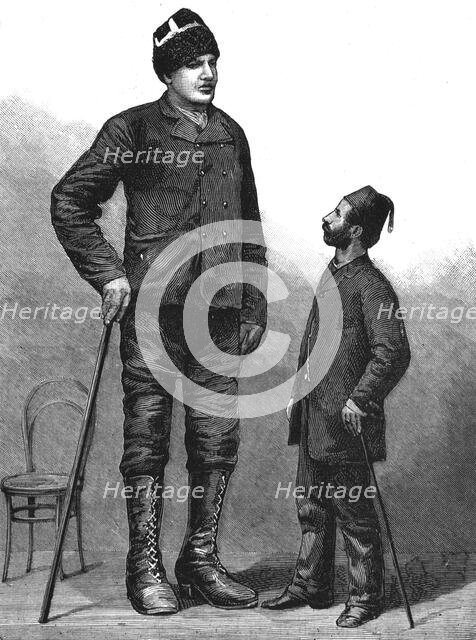 'Amanab, a Greek giant, 7 feet 9 inches tall', 1886.  Creator: Unknown.