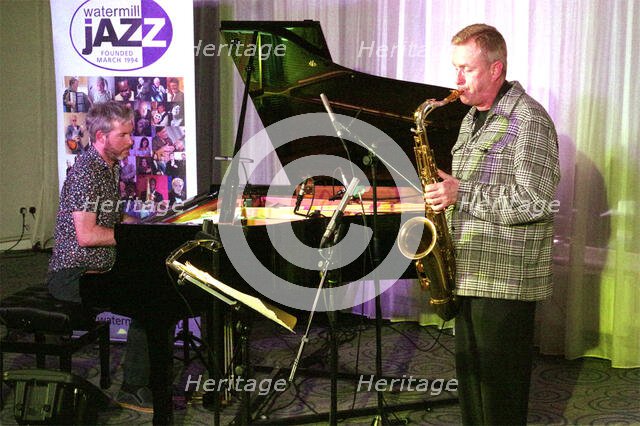Gwilym Simcock, Tommy Smith, Simcock - Smith Duo, Watermill Jazz Club, Dorking, Surrey, 14 Oct 2025. Creator: Brian O'Connor.