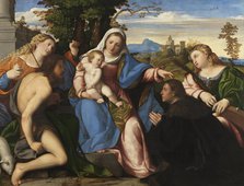 The Virgin and Child with Saints and a Donor, 1518. Creator: Jacopo Palma il Vecchio.