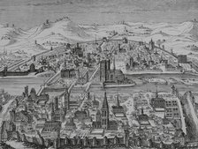 Perspective of the city of Paris in 1607, France, 1878.  Creator: Unknown.
