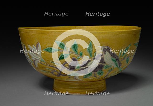 Bowl with Birds and Flowers, 1644-1661. Creator: Unknown.