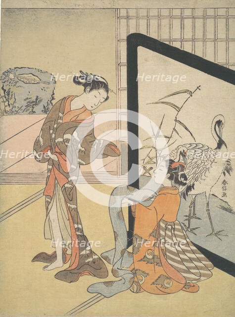 Courtesan and Shinzo, 1725-1770., 1725-1770. Creator: Suzuki Harunobu.