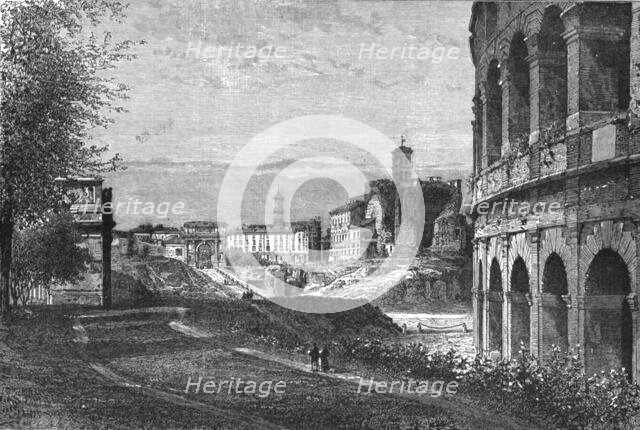 'Entrance to the Forum, looking North; A First Visit to Rome', 1875. Creator: Unknown.