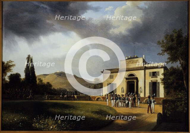 Pavillon de Bagatelle, current Bois de Boulogne, current 16th arrondissement, in 1826. Creator: Charles Remond.