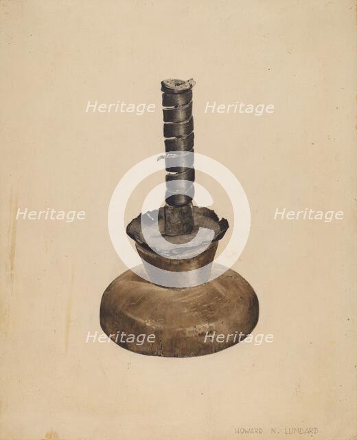 Candlestick, c. 1939. Creator: Howard Lumbard.