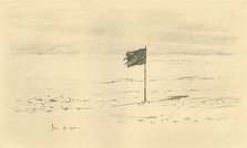 'Black Flag Camp. - Amundsen's Black Flag Within A Few Miles of the South Pole', 1912, (1913). Artist: Edward Wilson.