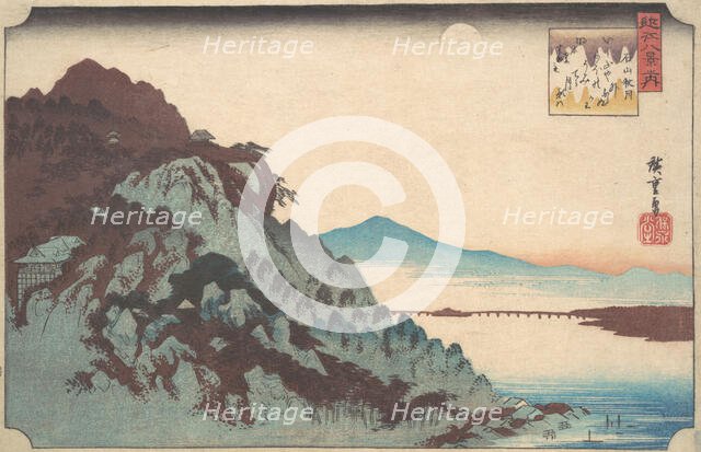 The Autumn Moon at Ishiyama on Lake Biwa., ca. 1835., ca. 1835. Creator: Ando Hiroshige.