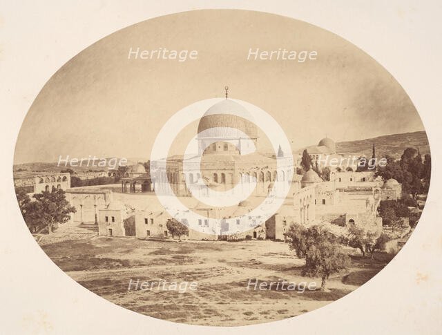 Jerusalem, Site of the Temple on Mount Moriah, 1857. Creator: John Anthony.