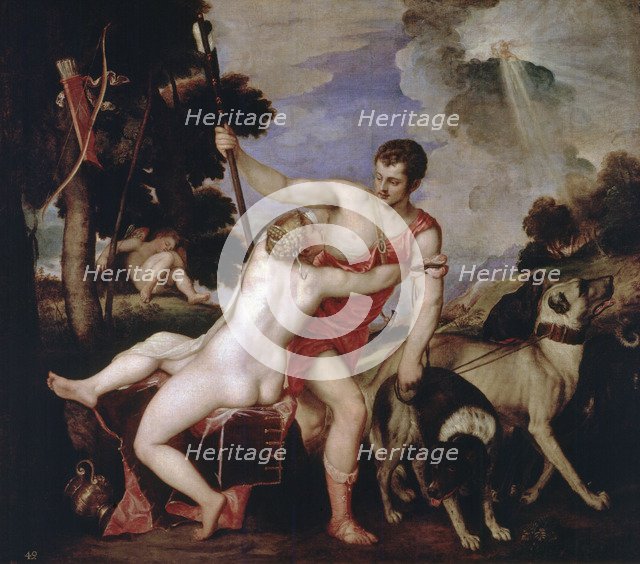 Venus and Adonis', a work by Titian in 1553.
