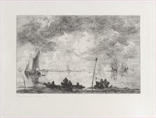 The Moerdyck, after Jan van Goyen, 1871. Creator: Jules-Ferdinand Jacquemart.