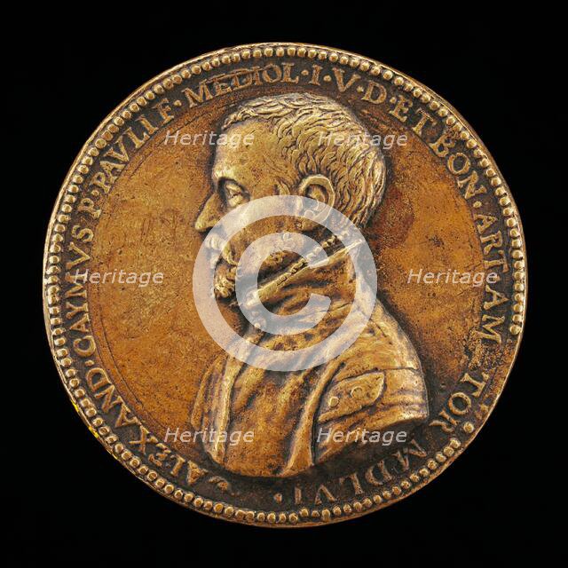 Alessandro Caimo, Jurist of Milan [obverse], 1556. Creator: Pietro Paolo Galeotti.