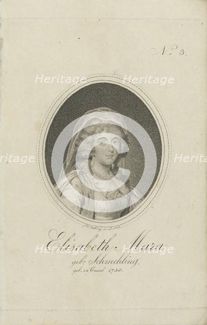 Gertrud Elisabeth Mara, née Schmeling (1749-1833), 1803. Creator: Nettling, Friedrich Wilhelm (active 1793-1824).