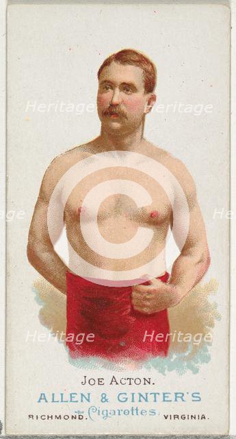 Joe Acton, Wrestler, from World's Champions, Series 1 (N28) for Allen & Ginter Cigarettes,..., 1887. Creator: Allen & Ginter.