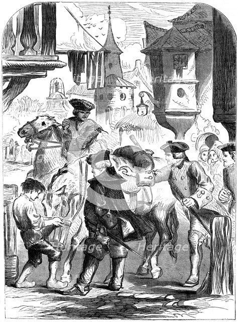 The arrest of Charles Belleisle at Elbingerode, Germany, 1744 (19th century). Artist: Unknown