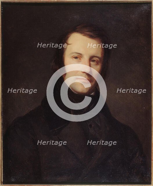 Portrait of Edgar Quinet (1803-1875), writer and politician, c1835. Creator: Sebastien-Melchior Cornu.