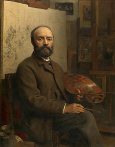 The Painter Charles Verlat, late 19th-early 20th century. Creator: Edouard De Jans.