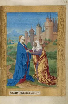 The Visitation; Book of Hours, 1478. Creator: Master of Guillaume Lambert.