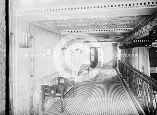 Gallery of Roman Bath on "IMPERATOR", between c1910 and c1915. Creator: Bain News Service.