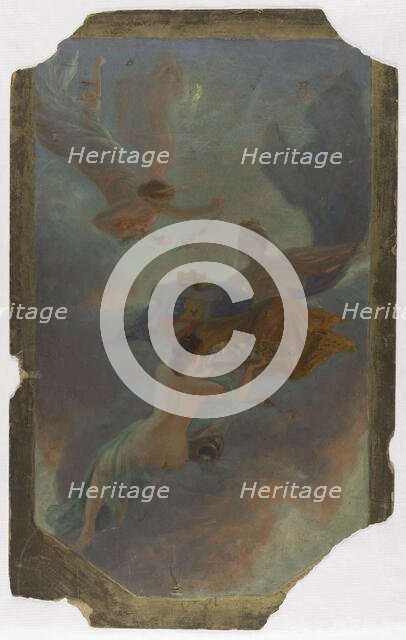 Esquisse pour la mairie d'Asnières : La Ville d'Asnières et la Seine, c.1904. Creator: Henri Marius-Camille Bouvet.