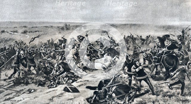 The Battle of Crecy, 26 August 1346, (1910). Artist: Unknown