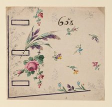 Design for a Waistcoat Corner, France, 1770-1810. Creator: Unknown.