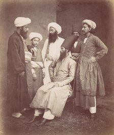 Six East Indian Men, 1870s. Creator: Francis Frith.