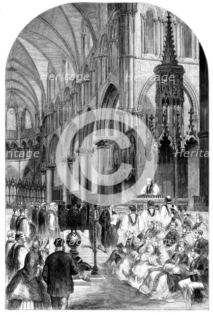 Enthronisation of the Most Rev. Dr. Charles Thomas Longley, Lord Archbishop of Canterbury..., 1862. Creator: Unknown.
