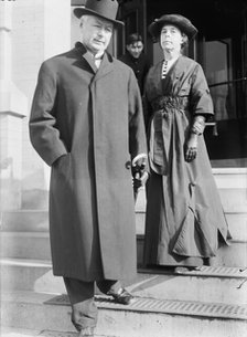 US Postmaster General Albert Sidney Burleson with Mrs. Burleson, 1913. Creator: Harris & Ewing.