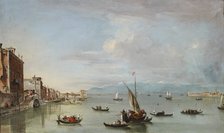 Venice: the Fondamenta Nuove with the Lagoon and the Island of San Michele, c1758. Artist: Francesco Guardi.
