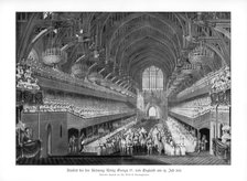 The coronation banquet of George IV at Westminster Hall, London, 19 July 1821 (1900). Artist: Unknown