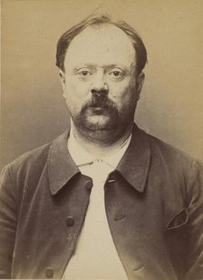 Collet. Edouard, Jean-Baptiste. 44 ans, né le 6/1/50 à Paris XVlle. Ciseleur. Anarchiste. ..., 1894. Creator: Alphonse Bertillon.
