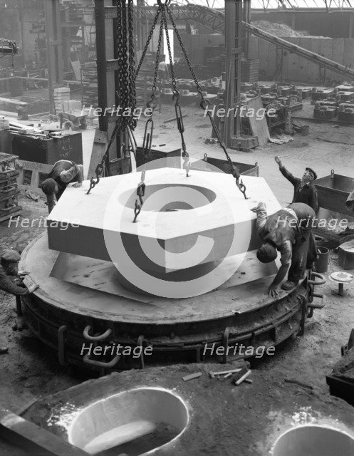 Pattern for a giant magnet casting, Edgar Allen's steel foundry, Sheffield, South Yorkshire, 1963. Artist: Michael Walters