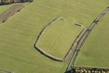 Knolbury, a possible Iron Age univallate hillfort earthwork on Barley Hill, near Chadlington, 2016. Creator: Damian Grady.