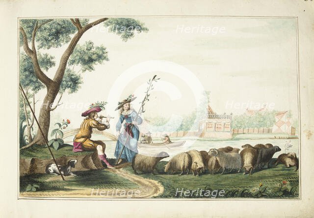 Pastoral show on a river, 1655. Creator: Gesina ter Borch.