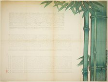 Bamboo Poetry Sheet, fall 1860. Creator: Shibata Zeshin.