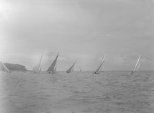 Group of 6 Metre boats racing, 1922. Creator: Kirk & Sons of Cowes.