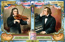 Nicolo Paganini and Frederic Chopin, c1900. Artist: Unknown
