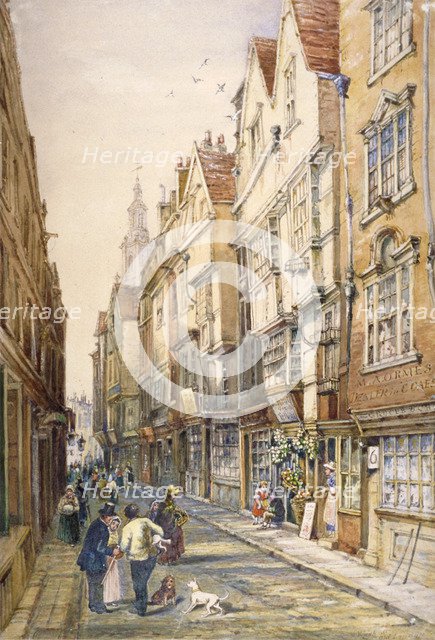 Buildings in Wych Street, including the Rising Sun Tavern, Westminster, London, c1860. Artist: S Read