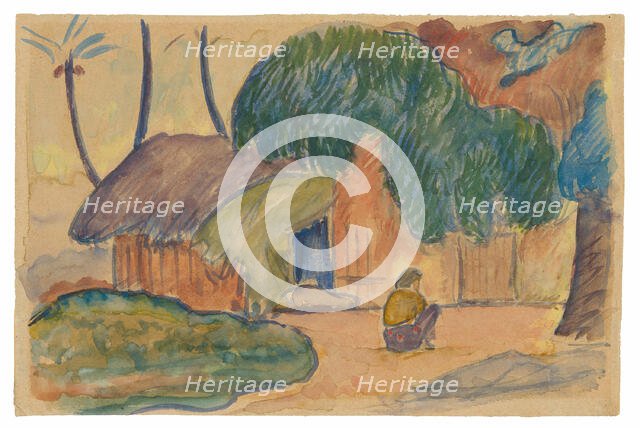 Tahitian Hut, 1891/93. Creator: Paul Gauguin.