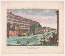 View of the Porto di Ripa Grande in Rome, 1755-1779. Creator: Balthasar Friedrich Leizelt.