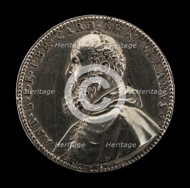 Antoine Perrenot, Cardinal Granvelle, 1517-1586, Bishop of Arras 1540, Cardinal 1561 [obverse]. Creator: Giovanni Vincenzo Melone.