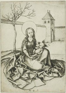 The Madonna and Child in the Courtyard, n.d. Creator: Martin Schongauer.
