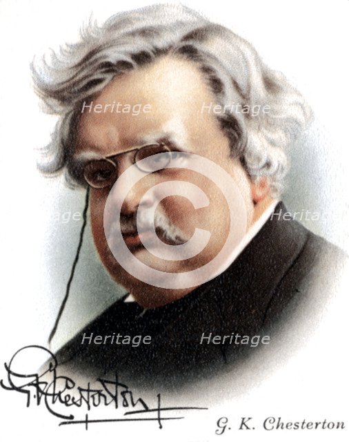 Gilbert Keith Chesterton (1874-1936), English novelist, poet and critic, 1927. Artist: Unknown