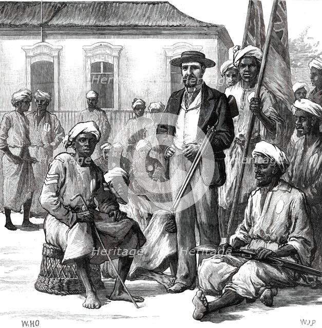 Lieutenant Cameron and some of his African followers, 1876. Creator: W. J. P..