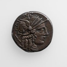 Denarius with C. Plutius, 121 B.C. Creator: Unknown.