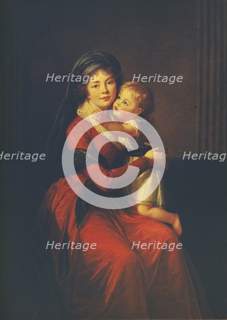 Portrait of Princess Alexandra Golitsyna with her son Pyotr, 1794. Artist: Vigée-Lebrun, Marie Louise Elisabeth (1755-1842)