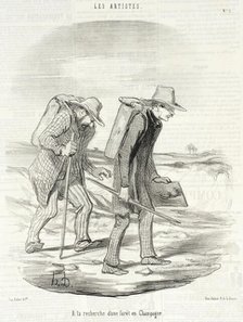 À la recherche d'une forêt en Champagne, 1848. Creator: Honore Daumier.