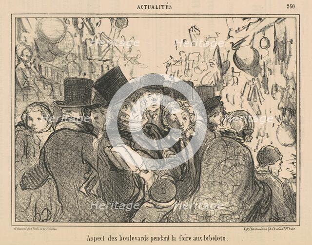 Aspect des boulevards pendant la foire aux bibelots, 19th century. Creator: Honore Daumier.